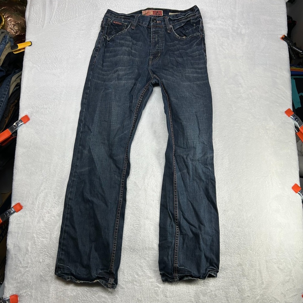 Burton Original Fit Jeans Men's Blue Denim Straight Leg Button Fly Y2K - 32X31